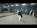 Treino de Taekwondo  - Sombra de Luta (Mestre x Aluna Faixa Amarela)