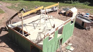 Structural Ridge Beam Installation Cape Cod Roof