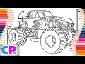Hot Wheels Monster Truck Coloring Yvette - Red
