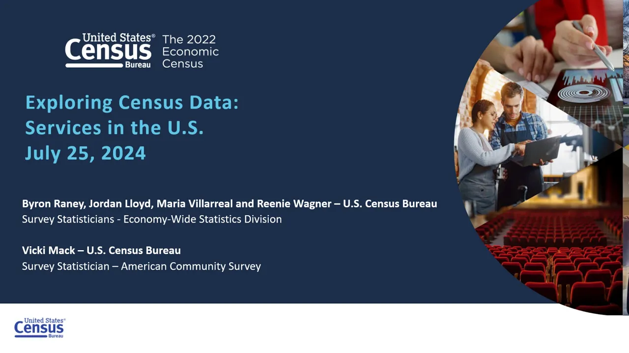 Exploring Census Data -- Services in the U.S.