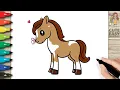 How to Draw Cute Horse Draw Horse and Butterfly Simple and Easy