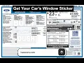 How to Get Your Car s Window Sticker