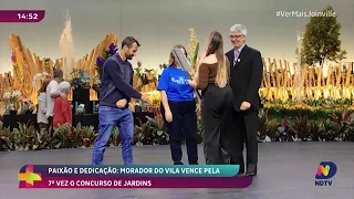 Morador do Vila Nova conquista mais um título no Concurso de Jardins de Joinville
