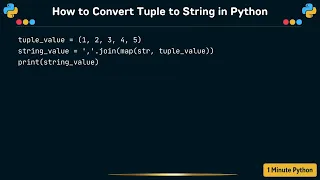 How to Convert Tuple to String in Python