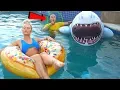 SHARK in POOL with GIRLFRIEND funny reaction