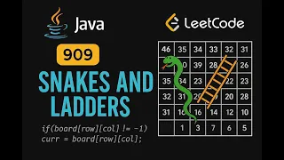 LeetCode 909 Snakes and Ladders Java Solution BFS Approach