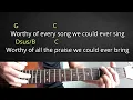 Build My life-Patt Barett - Worship Guitar Tutorial with chords and lyrics: Playthrough