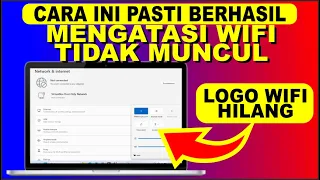 how to fix wifi not appearing on a laptop wifi logo missing