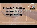 Getting Started in FTC Programming