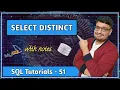 SELECT DISTINCT in SQL How to retrieve distinct values from column SQL Tutorial PART 51