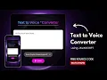 Create Text to Voice Converter using HTML CSS JS Free source code