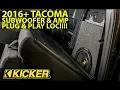 HOW TO INSTALL AMP SUB ON A FACTORY RADIO 2016 TACOMA plug play well worth it