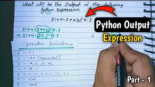 Solve Python Expression Most Important Questions Python Output part - 1