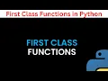 16 First Class Functions in Python