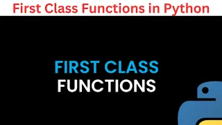 16 First Class Functions in Python