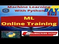 Online Certified Winter Training in Machine Learning Using Python Class-10