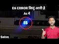 Split ac E6 Error code Sansui E6 Error code