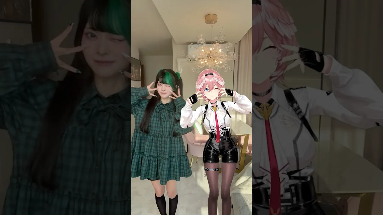 ゆら猫ちゃんと #ZIGZAGdance コラボしたよ?かわいすぎる? @yuraneko_ #shorts #hololive #ホロライブ #鷹嶺ルイ