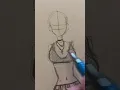 How to draw anime girl body and clothes art drawing tutorial drawing tips
