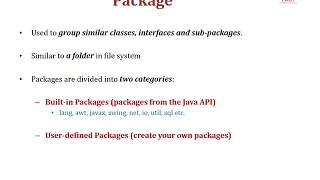 EC312 OBJECT ORIENTED PROGRAMMING IV INTERFACE AND PACKAGE