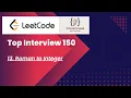 13 Roman to Integer LeetCode Top 150 Interview questions