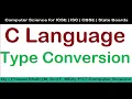 C Type Conversion implicit type casting explicit type casting