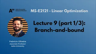 MS-E2121 - Linear Optimization