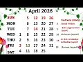 April 2026 Calendar With Holidays April 2026 Calendar Calendar 365