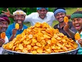 SPICY POTATO CHIPS | Accordion Potatoes Recipe Cooking In Village | Home Made Masala Potato Fry