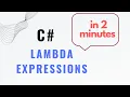 Lambda expressions in C in 2 minutes