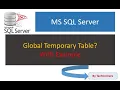 Part34 Global Temporary table Global temporary table in SQL Server SQL Tutorials Beginners