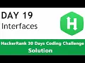 Day 19 - Interfaces Explained with Python Code Example HackerRank Solution