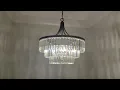 Urban Ambiance Luxury Crystal Ceiling Fixture Olde Bronze Finish and Clear Shade UHP2464 from