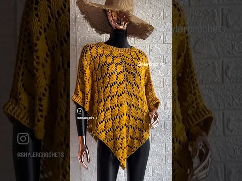 Falling leaves crochet poncho #shylercrochets #crochet #diy #crochetclothing #fallcrochet