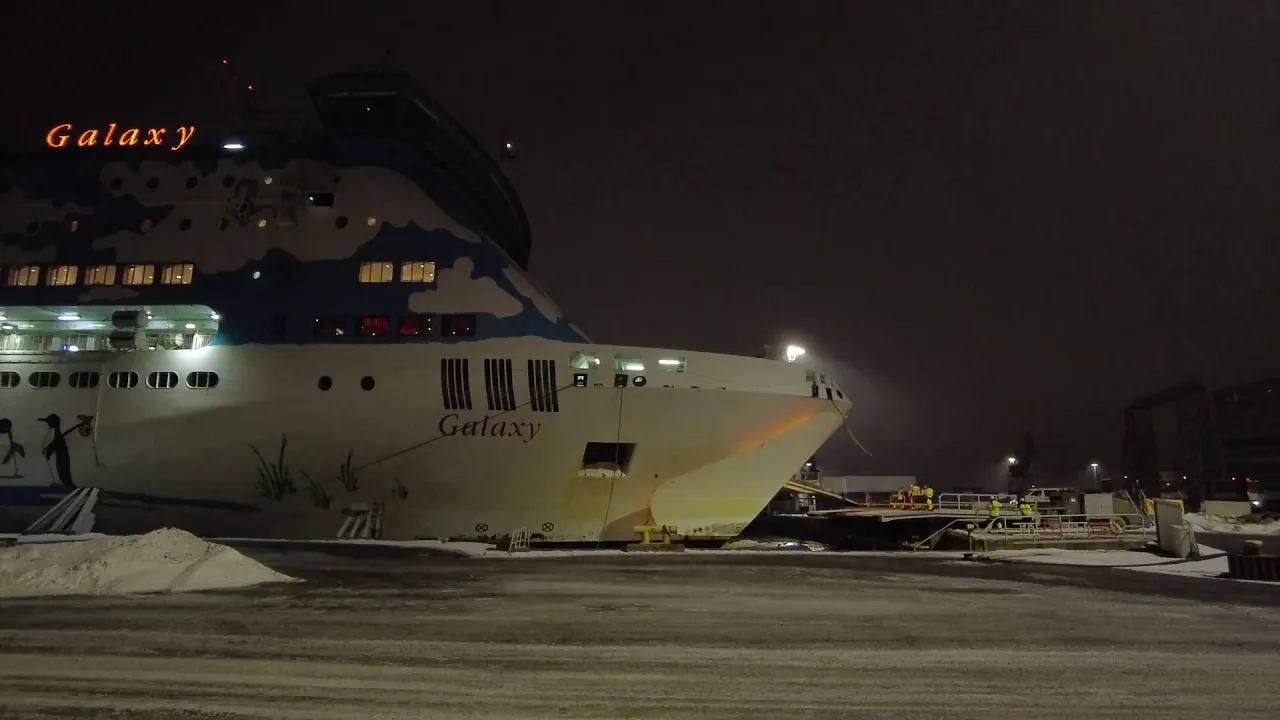 Viking Grace Leaving Port of Turku