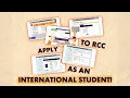 How to apply to RCC as an International Student