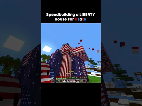 Speedbuilding a Liberty House for Usaty #minecraft #usa