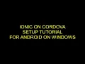Push notification configuration with Ionic on Cordova for Android on Windows