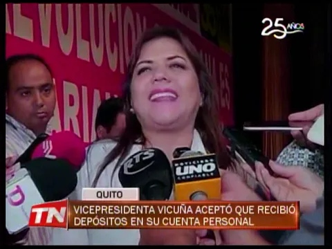 Vicepresidente Vicuña aceptó que recibió depósitos en su cuenta personal