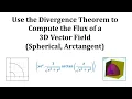 Use the Divergence Theorem to Compute the Flux of a 3D Vector Field Spherical Arctangent