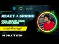 Spring Boot React Project Part 06 Delete Item Inventory System - DELETE API Sinhala