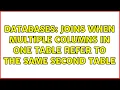 Databases Joins when multiple columns in one table refer to the same second table 2 Solutions