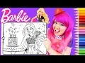 Coloring Barbie Birt ay Cake Party Crayola Coloring Page Prismacolor Pencils KiMMi THE CLOWN