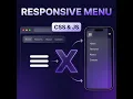 Responsive Menu with Hamburger - CSS JavaScript Tutorial Mobile Navigation
