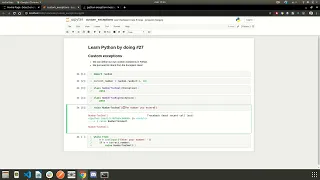 Advanced Python Skills - Custom Exceptions