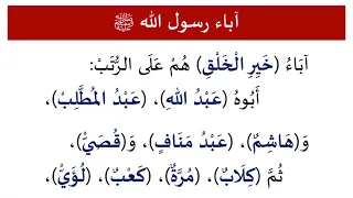 نظم التعريف بالنسب النبوي الشريف 