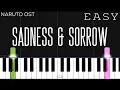 Download Lagu Naruto - Sadness and Sorrow | EASY Piano Tutorial