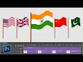 How to make waving flag animation in Photoshop