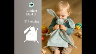 Comfort blanket bunny sewing tutorial and PDF pattern