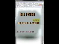 Python IDLE - Code 4